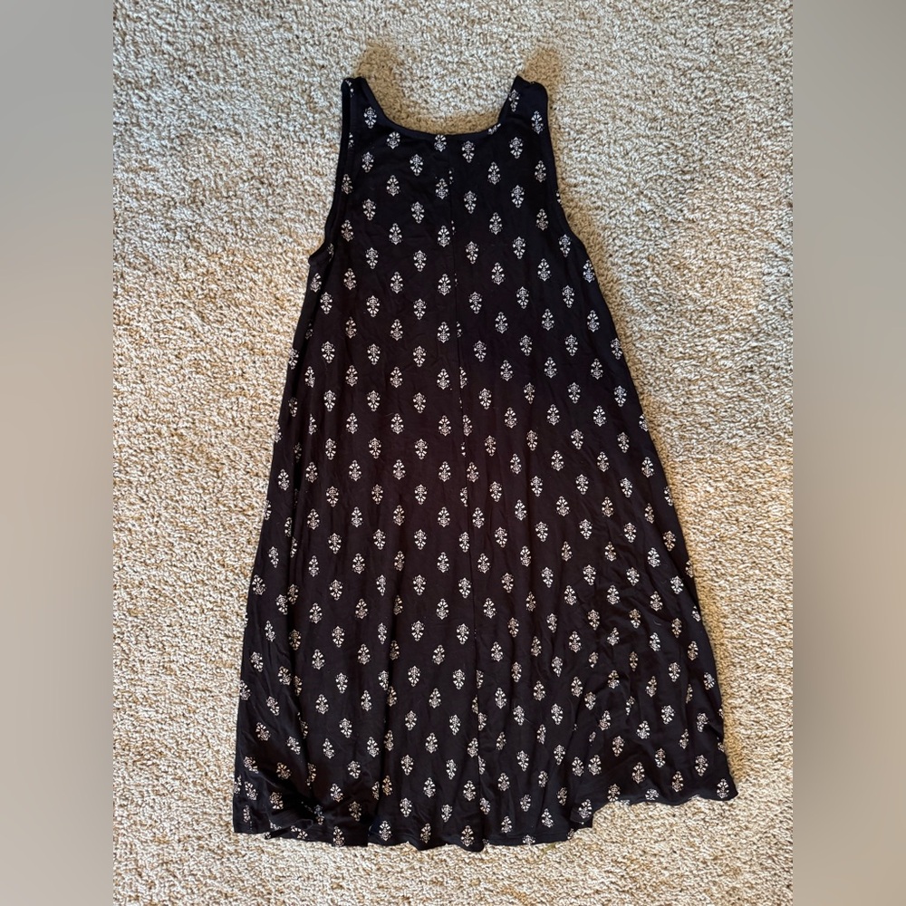Old Navy Black Maxi Dress with White Floral Print